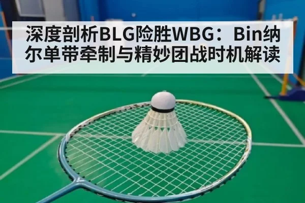 深度剖析BLG险胜WBG：Bin纳尔单带牵制与精妙团战时机解读